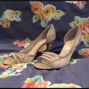Gold Lace heels